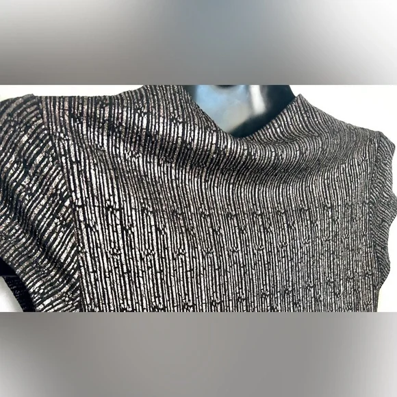 Stella Luce Metallic Ribbed Cap-Sleeve Midi Dress *NWOT - Picture 12 of 14